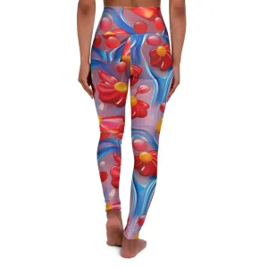 Colorful Floral High Waisted Yoga Leggings for Active Living