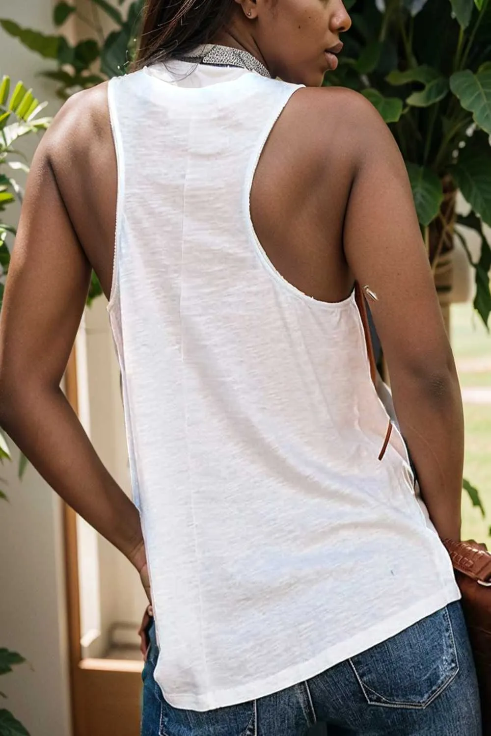 comfort sleeveless v neck tank top in solid colors