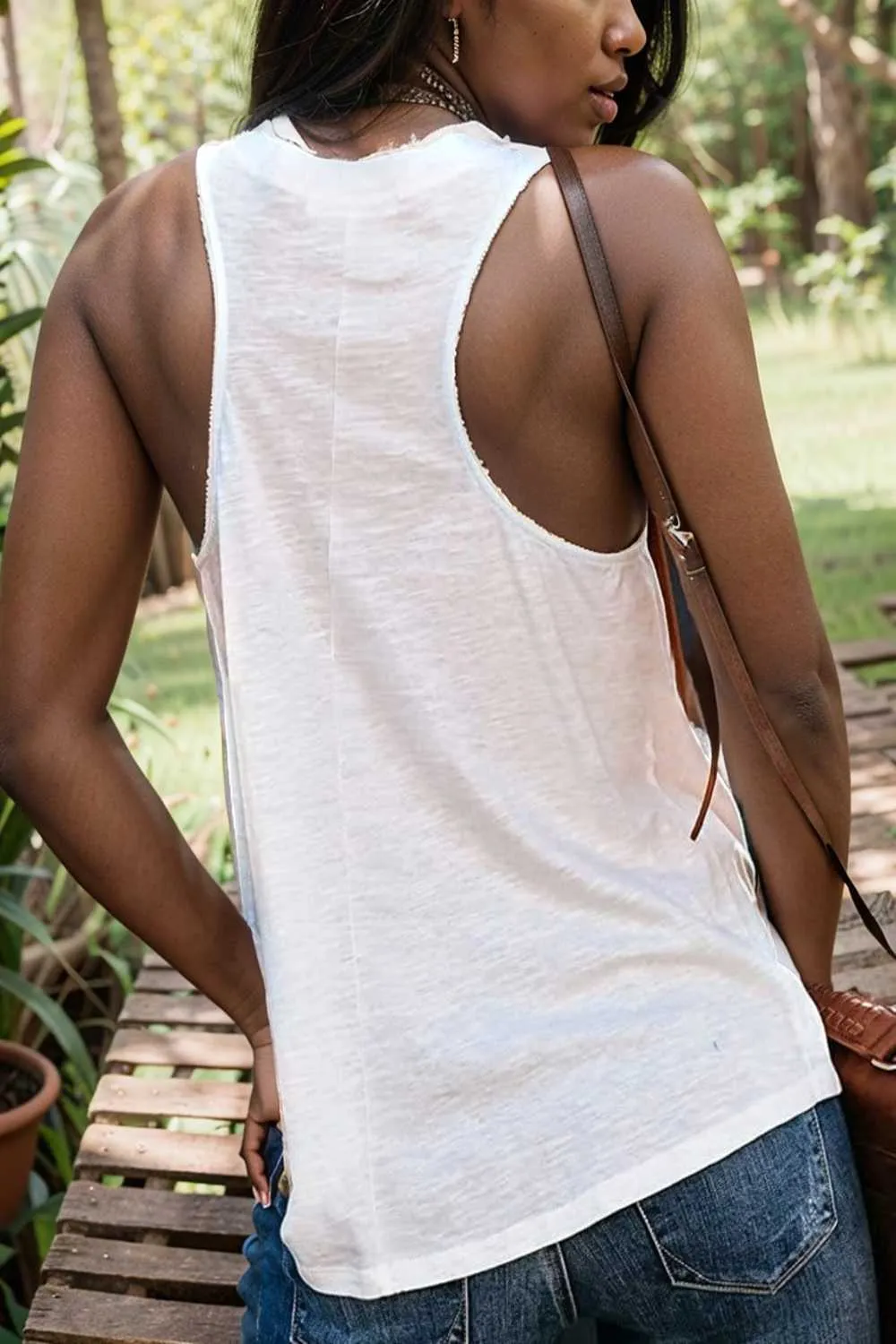 comfort sleeveless v neck tank top in solid colors