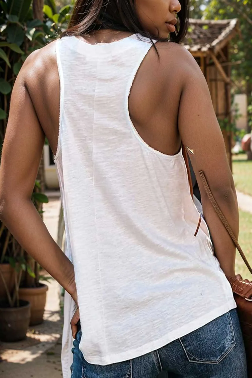comfort sleeveless v neck tank top in solid colors