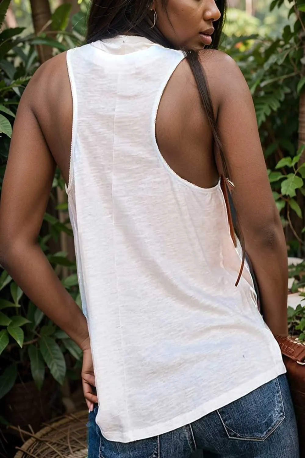 comfort sleeveless v neck tank top in solid colors