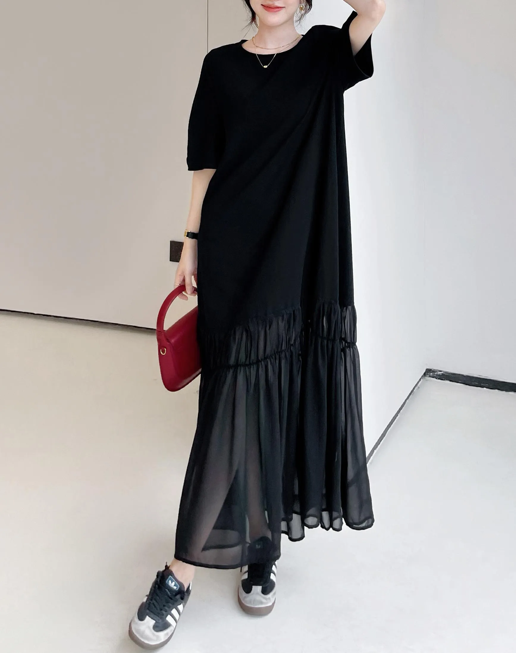 Comfortable and Cool Cotton-Linen T-Shirt Dress Perfect for Summer