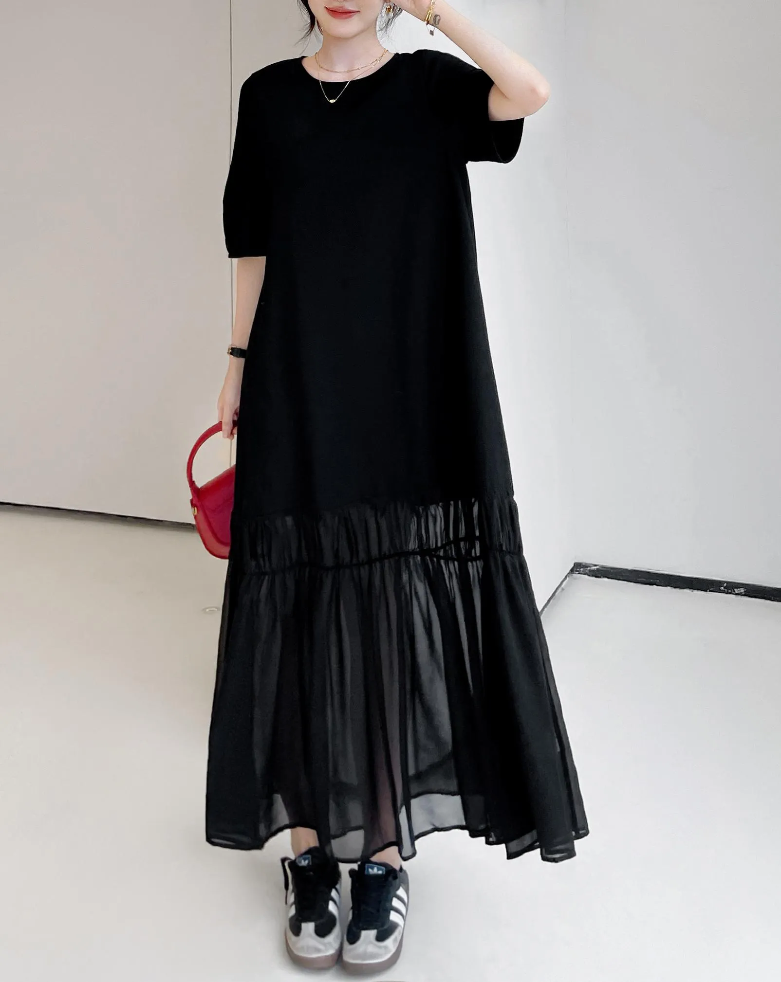 Comfortable and Cool Cotton-Linen T-Shirt Dress Perfect for Summer