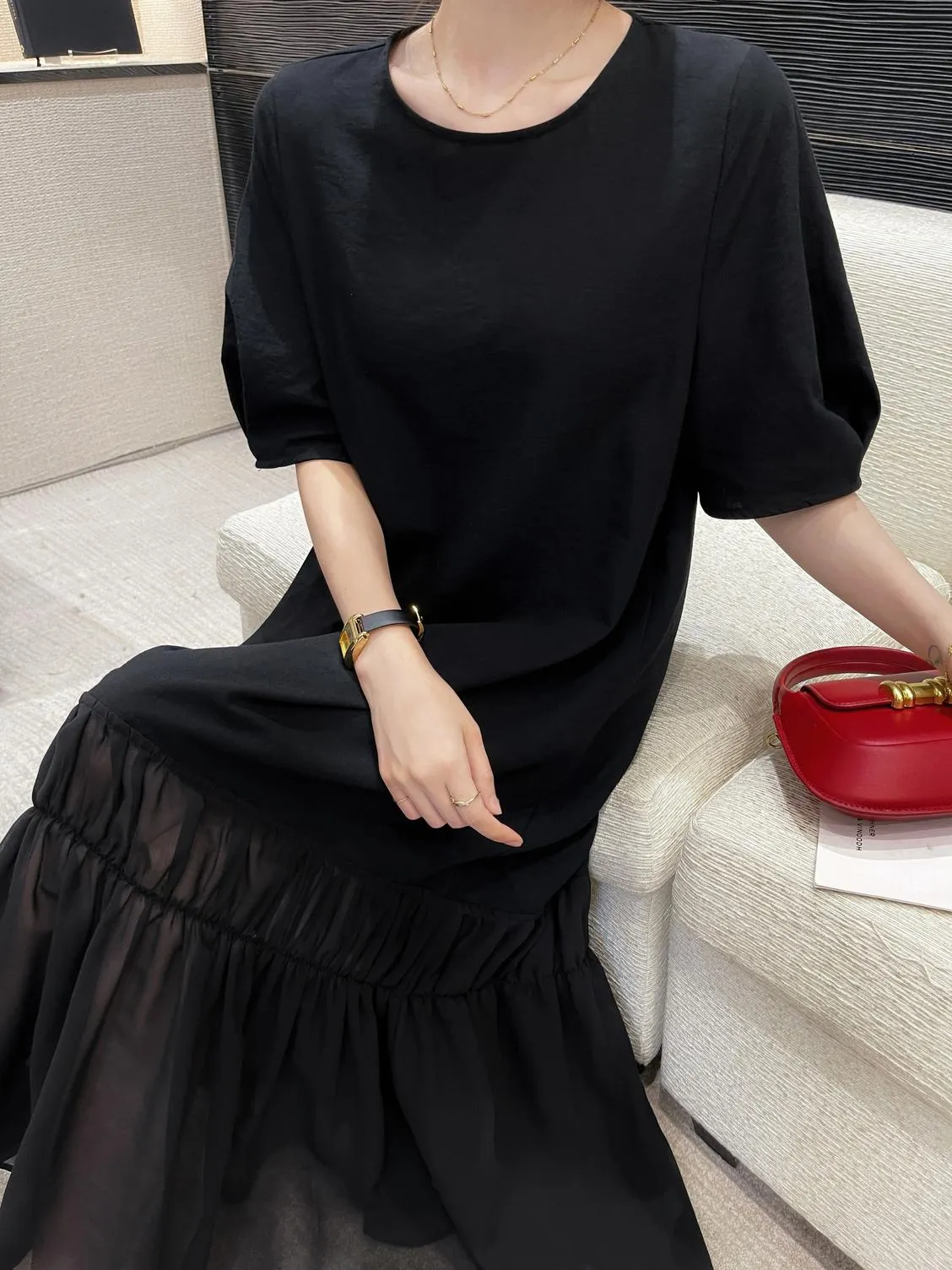 Comfortable and Cool Cotton-Linen T-Shirt Dress Perfect for Summer