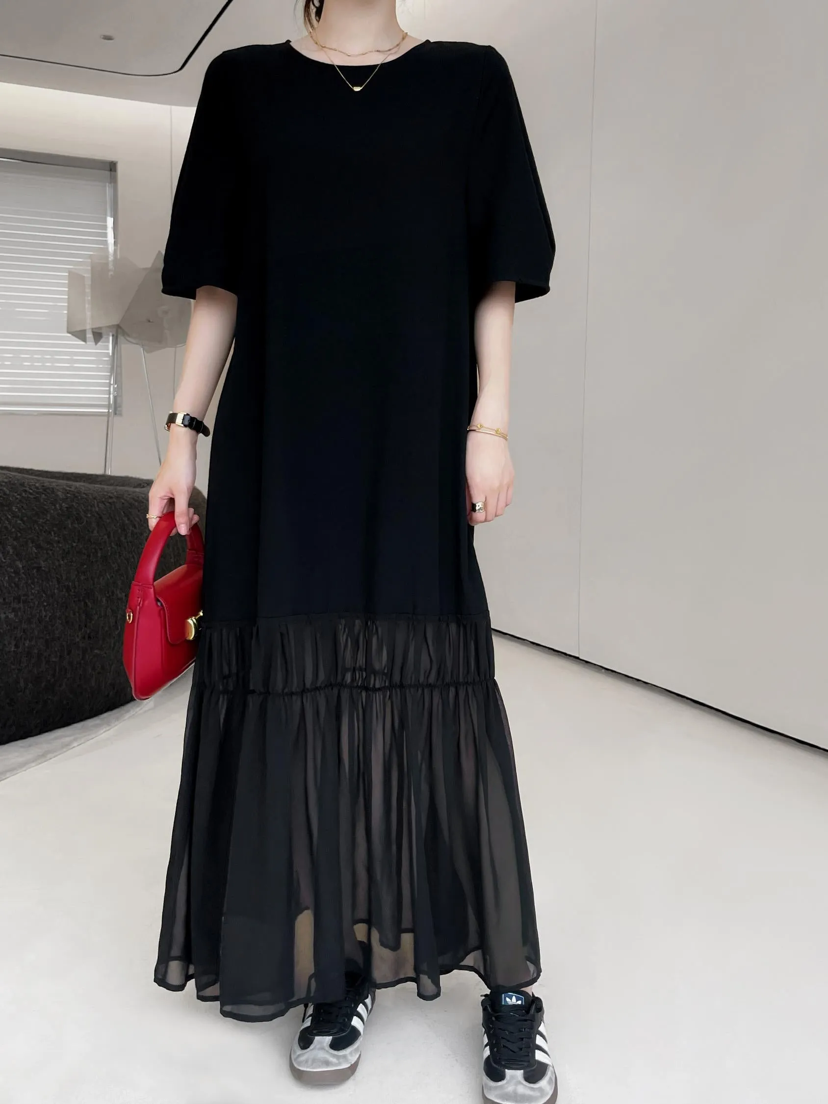 Comfortable and Cool Cotton-Linen T-Shirt Dress Perfect for Summer