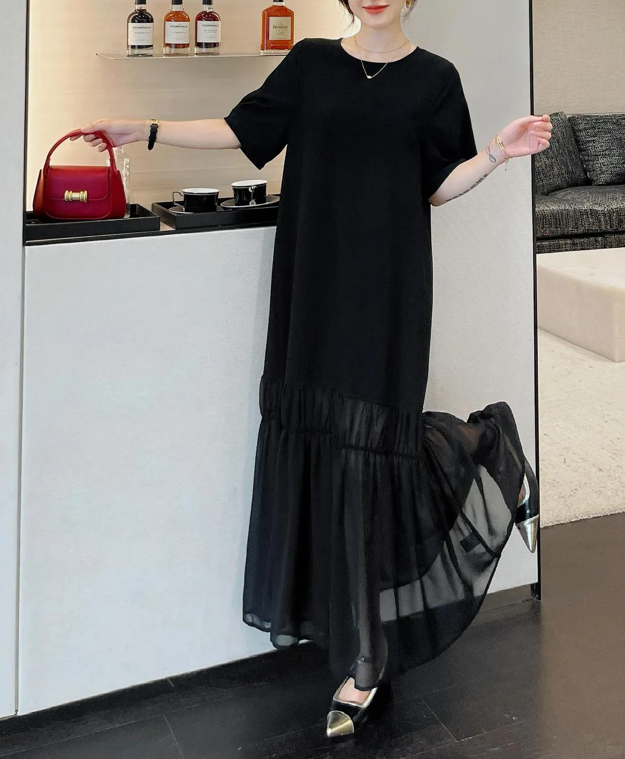 Comfortable and Cool Cotton-Linen T-Shirt Dress Perfect for Summer
