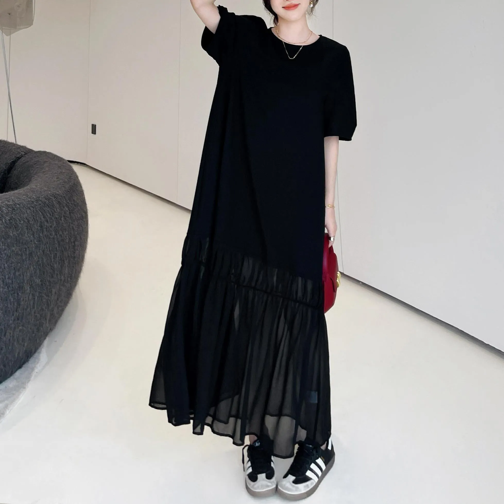 Comfortable and Cool Cotton-Linen T-Shirt Dress Perfect for Summer
