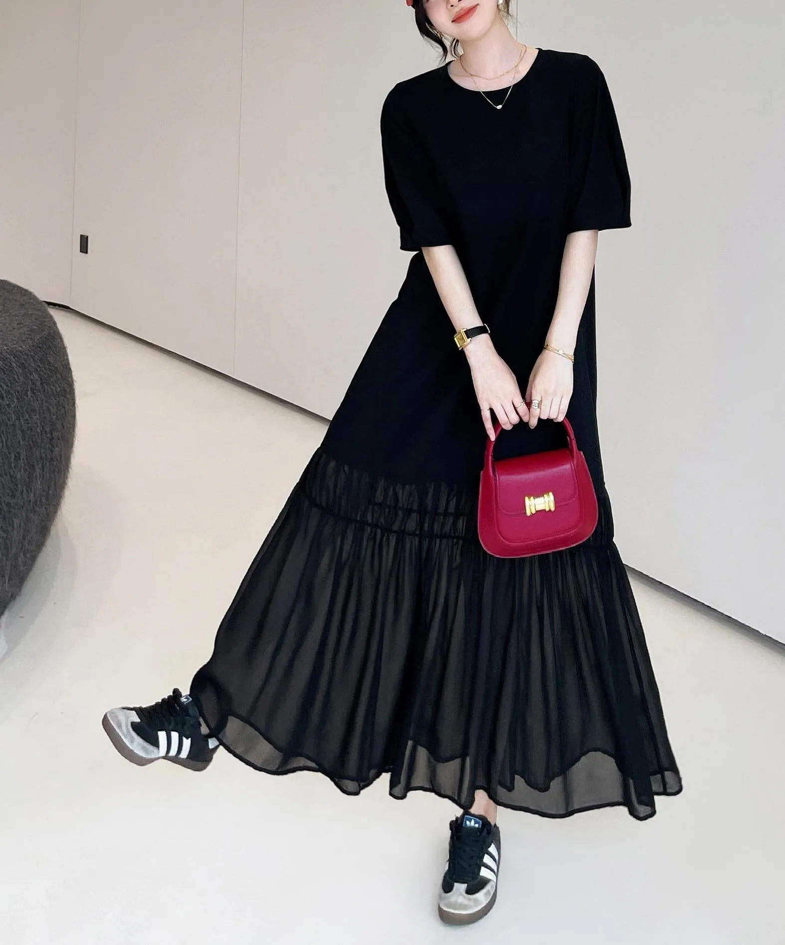 Comfortable and Cool Cotton-Linen T-Shirt Dress Perfect for Summer