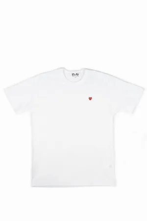 COMME DES GARCONS PLAY SMALL RED HEART T-SHIRT WHITE