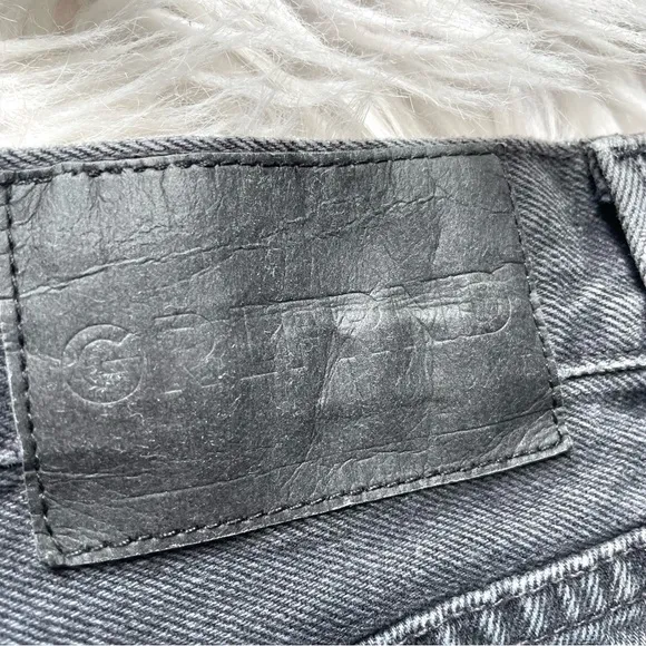 COPY - NWOT GRLFRND Women’s 24 High Rise Cut Off Denim Gray Jean Shorts Slit Th…