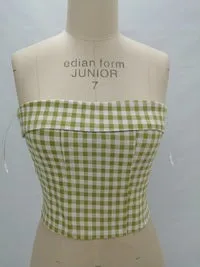 Corset Gingham Tube Top
