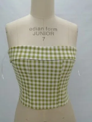 Corset Gingham Tube Top