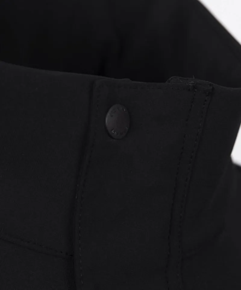 CREVE NINE: Men's Hooded Anorak Windbreaker - Black