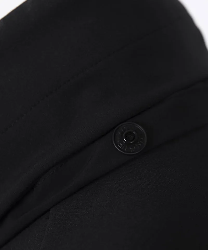 CREVE NINE: Men's Hooded Anorak Windbreaker - Black