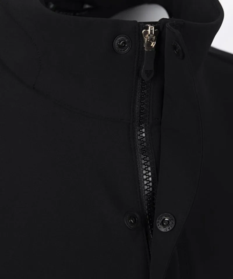 CREVE NINE: Men's Hooded Anorak Windbreaker - Black