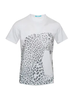 Crewneck Neck Tee Leopard crystal