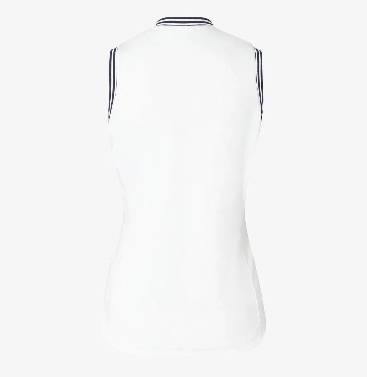 Cross Women's NOSTALGIA Sleeveless Polo - WHITE / NAVY TRIM