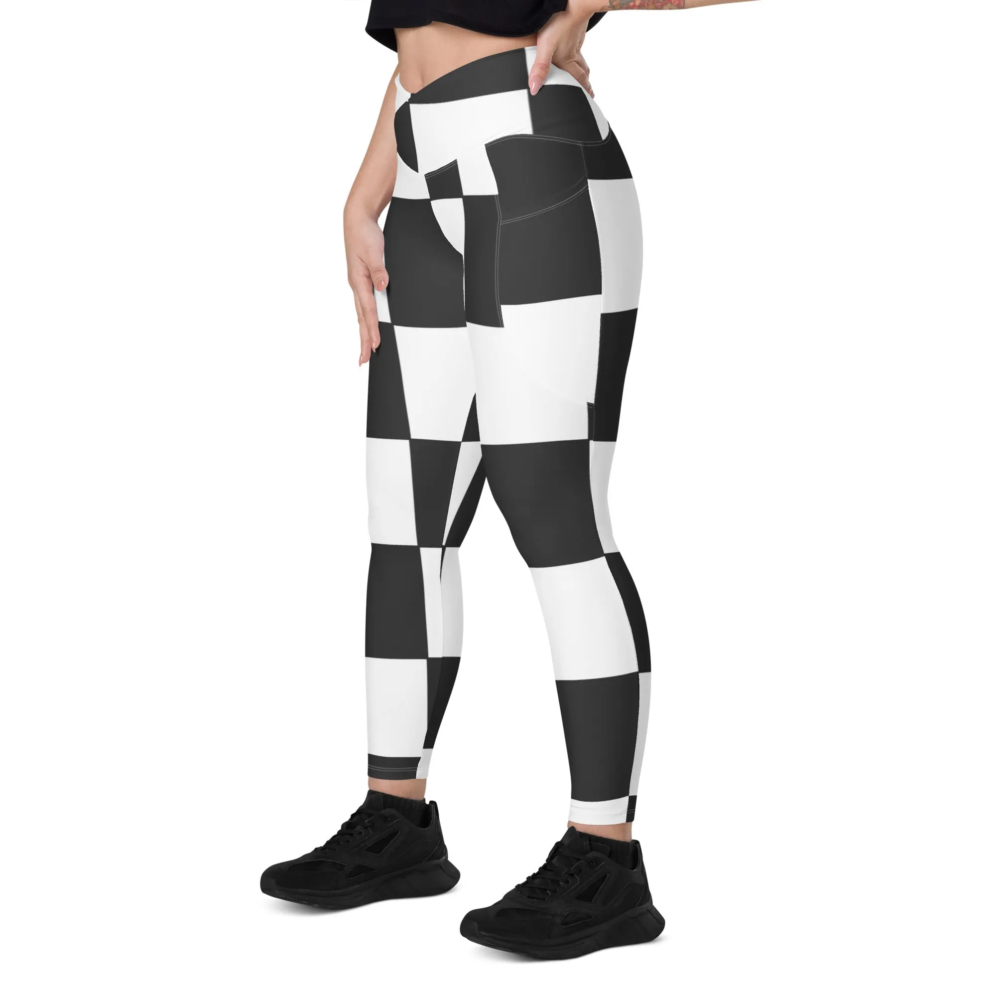 Crossover leggings with pockets Has Matching Top Sold Separate  XXS to 6XL Adult/Teen Activewear