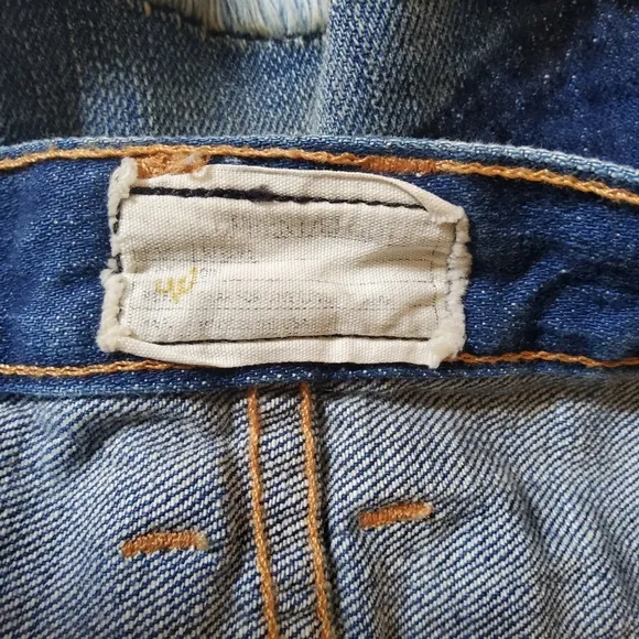 Current/Elliott Fringe Denim Jean Shorts M New