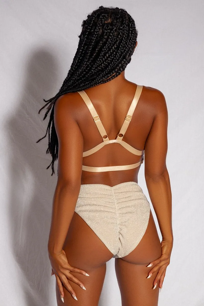 CXIX Cora High Waisted Bottoms - Champagne