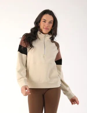Daily Scuba 1/4 Zip: Oatmilk/Chocolate/Latte/Black