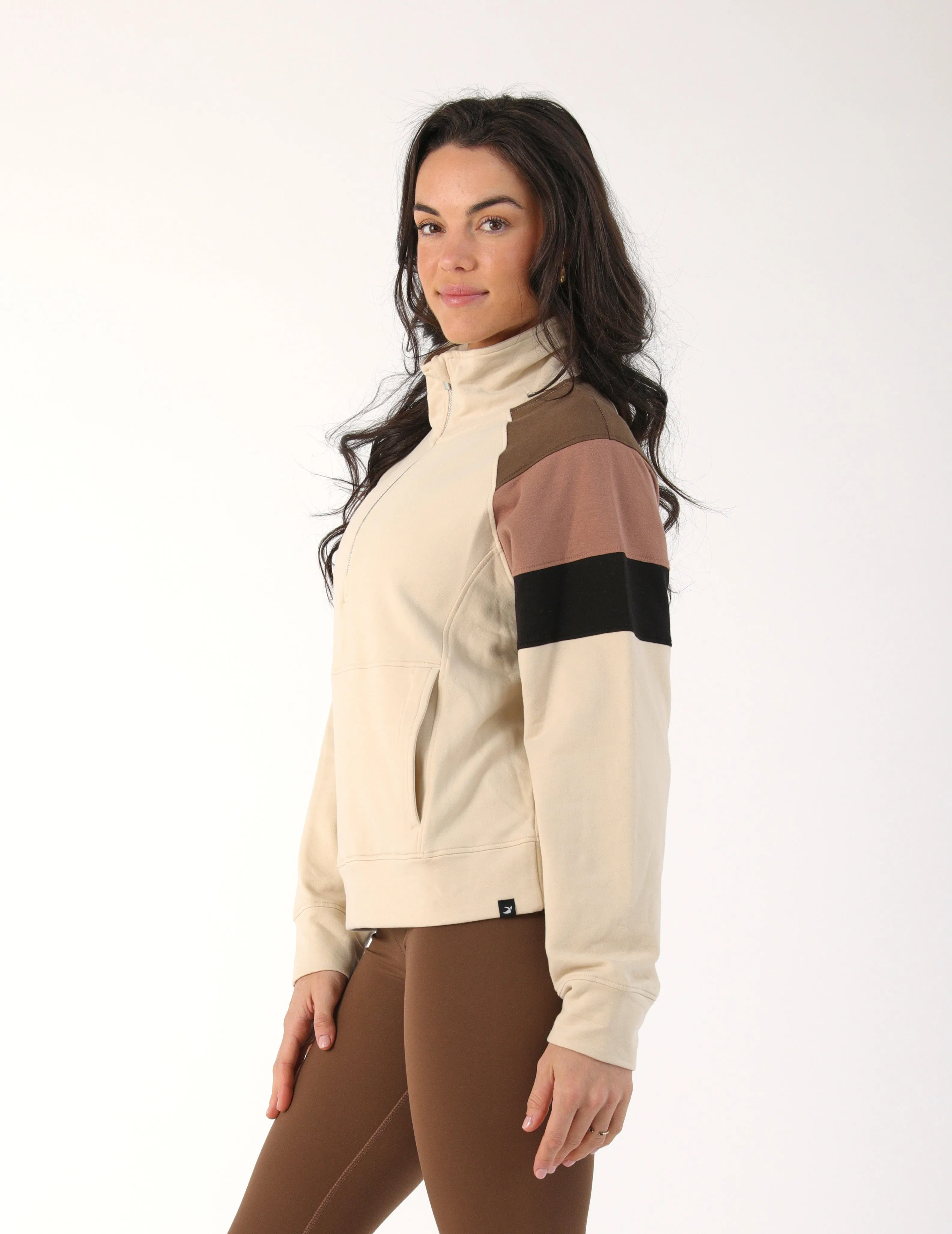 Daily Scuba 1/4 Zip: Oatmilk/Chocolate/Latte/Black