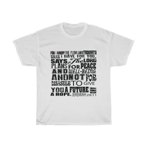Declaration Of Faith Tee Shirt Jeremiah 29:11