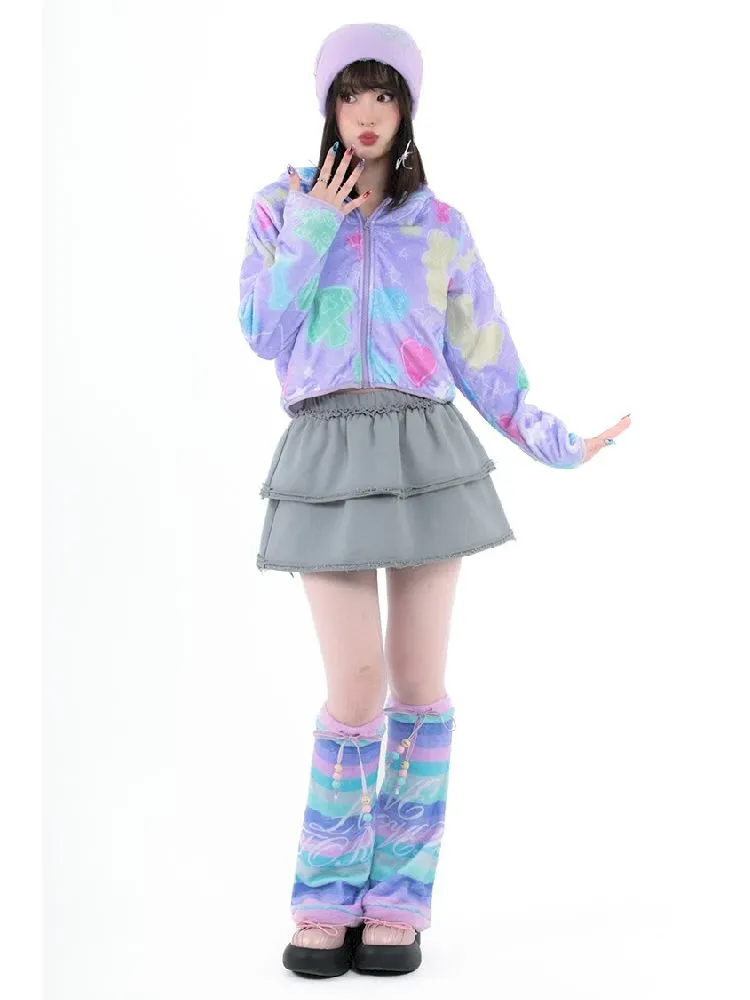 Detachable Gray Long Short Sweatshirt Dresses【s0000005717】