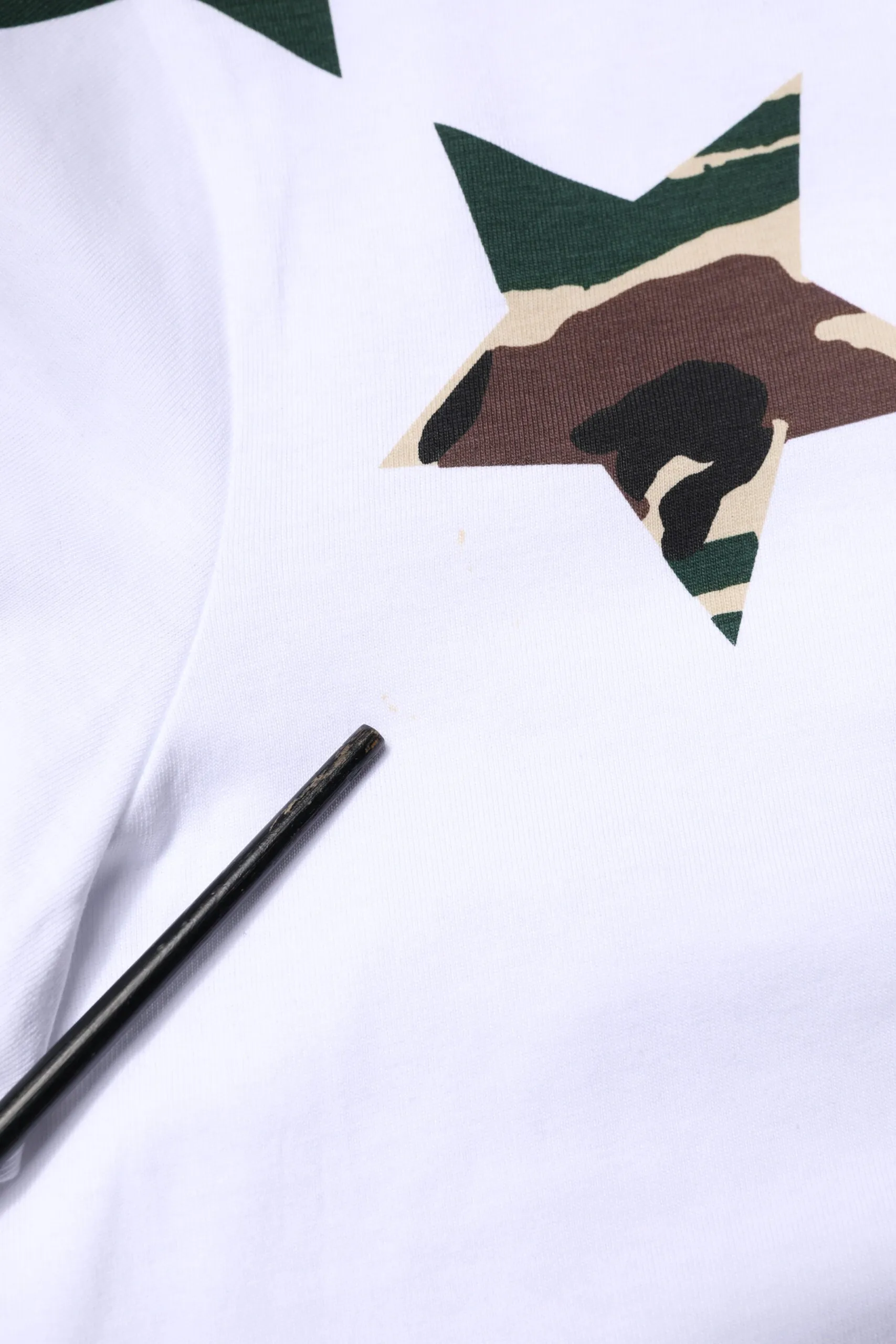Dolce & Gabbana White Camouflage Stars Crew Neck T-shirt