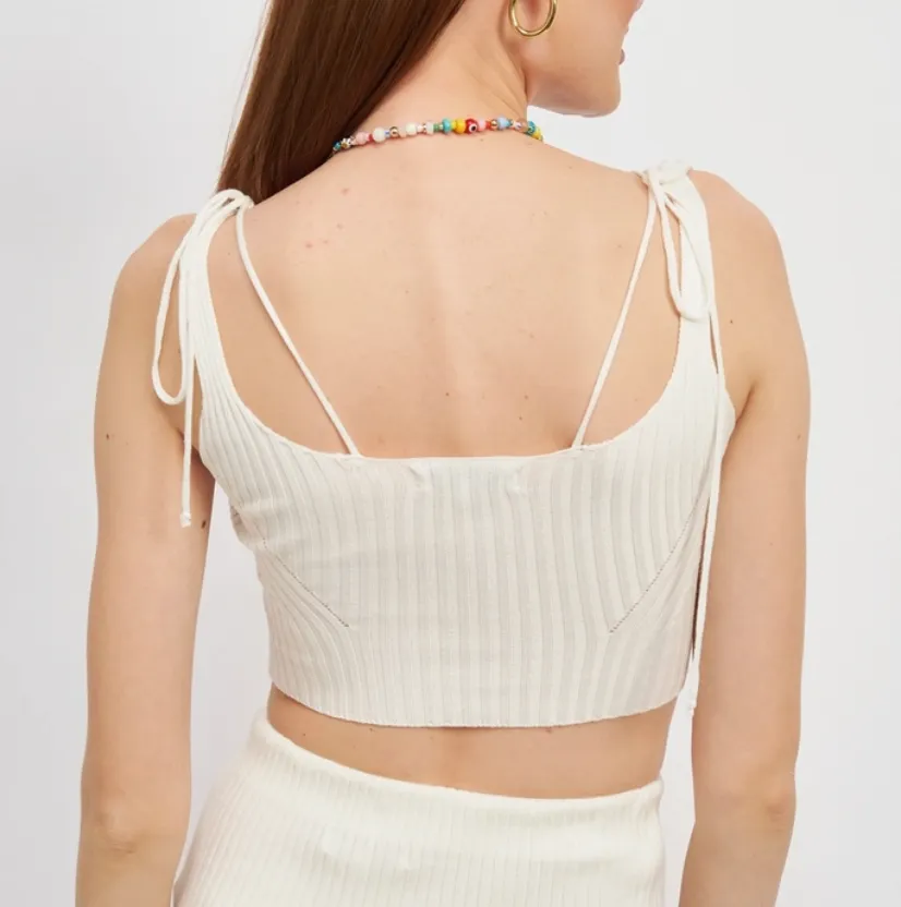 Double Layer Ribbed Tank Top