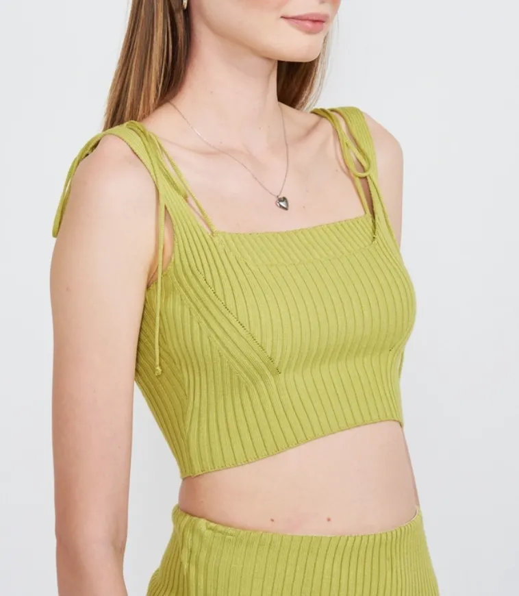 Double Layer Ribbed Tank Top