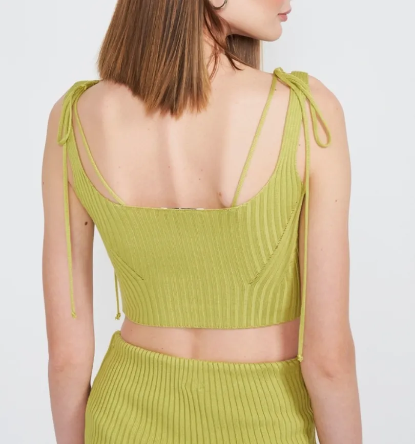 Double Layer Ribbed Tank Top