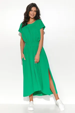 Draped Asymmetrical Midi Dress