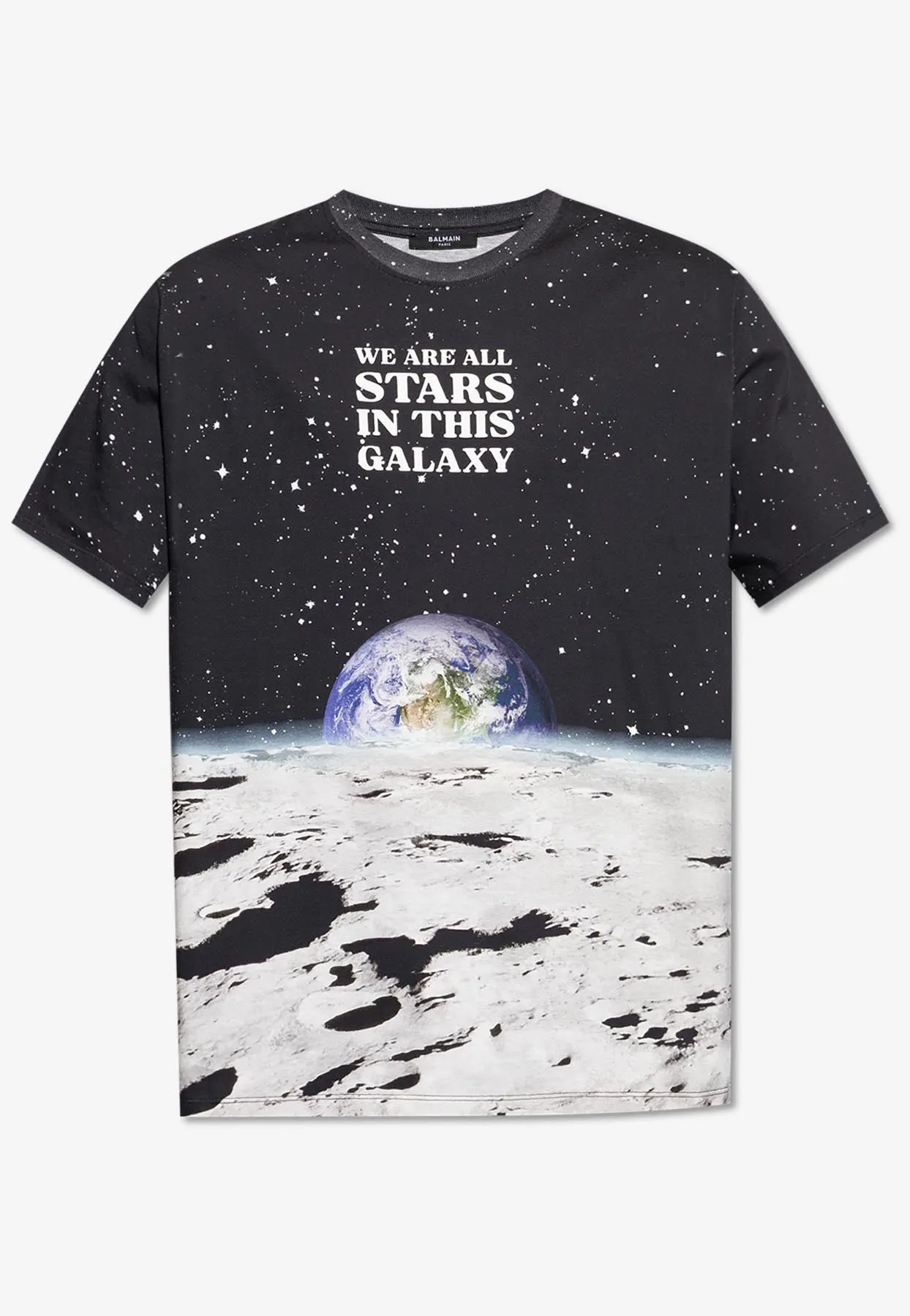 Earth and Stars Print T-shirt