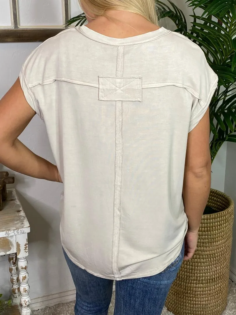 Ecru Sleeveless Top