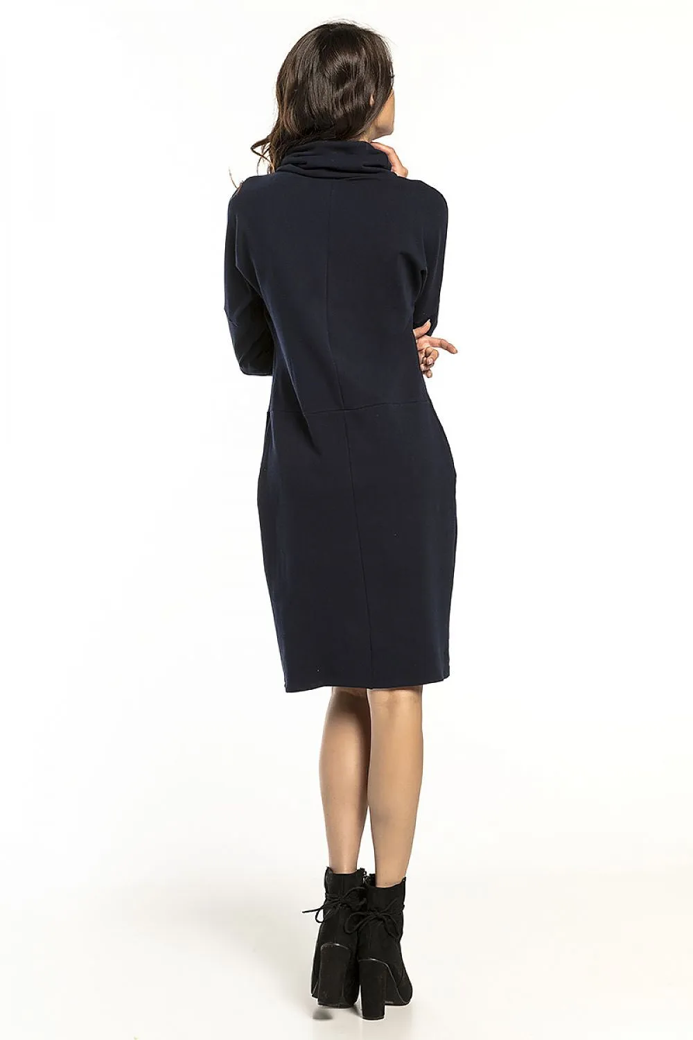 Elegant Turtleneck Sweatshirt Dress