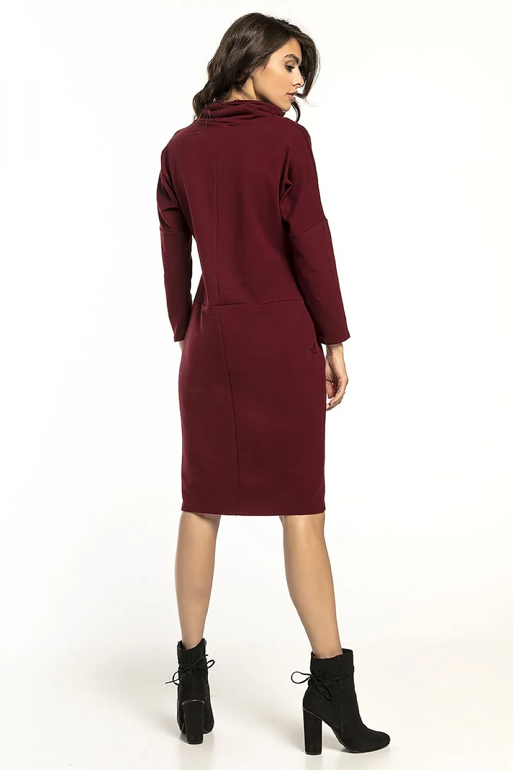 Elegant Turtleneck Sweatshirt Dress