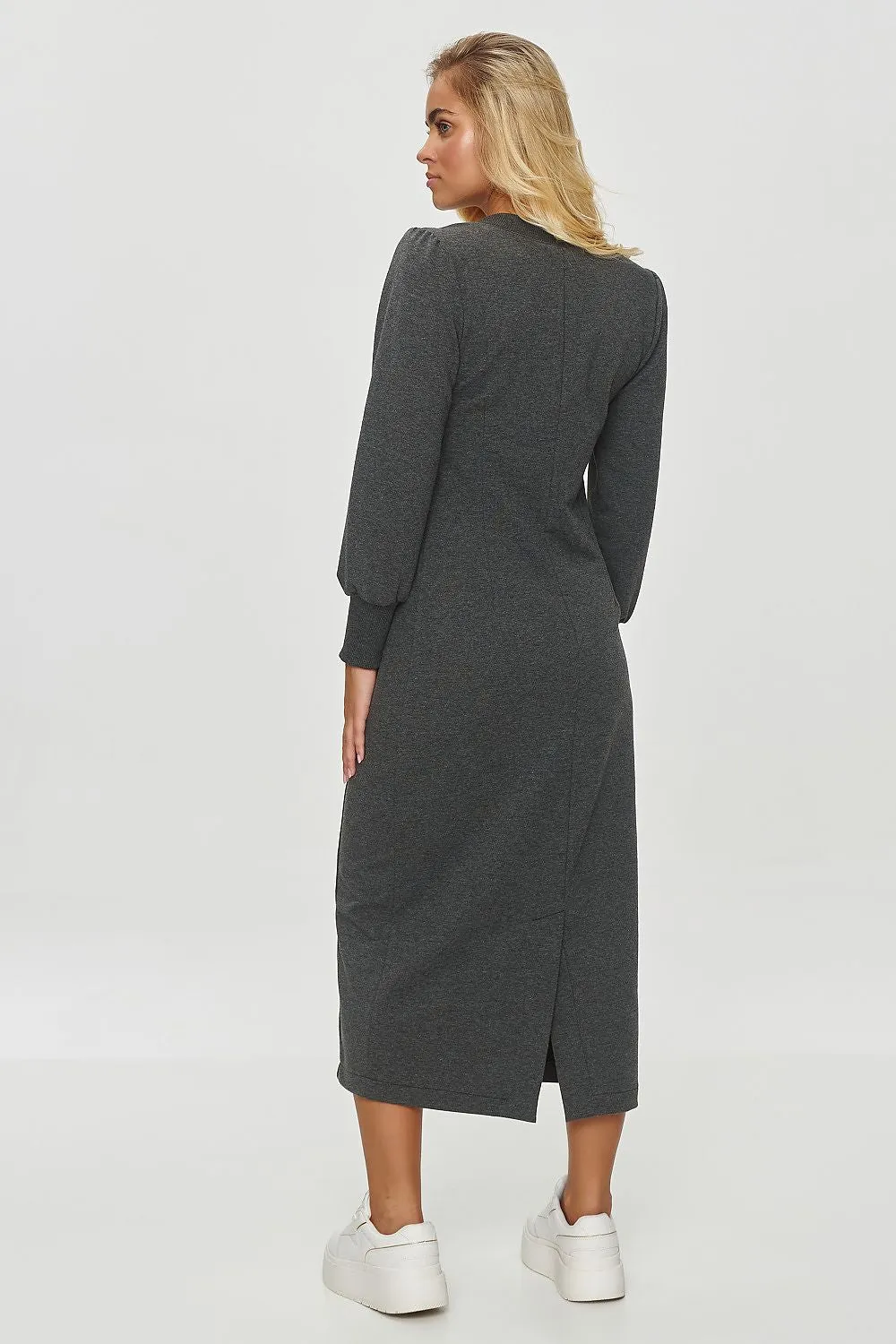 Elegant V-Neck Midi Dress