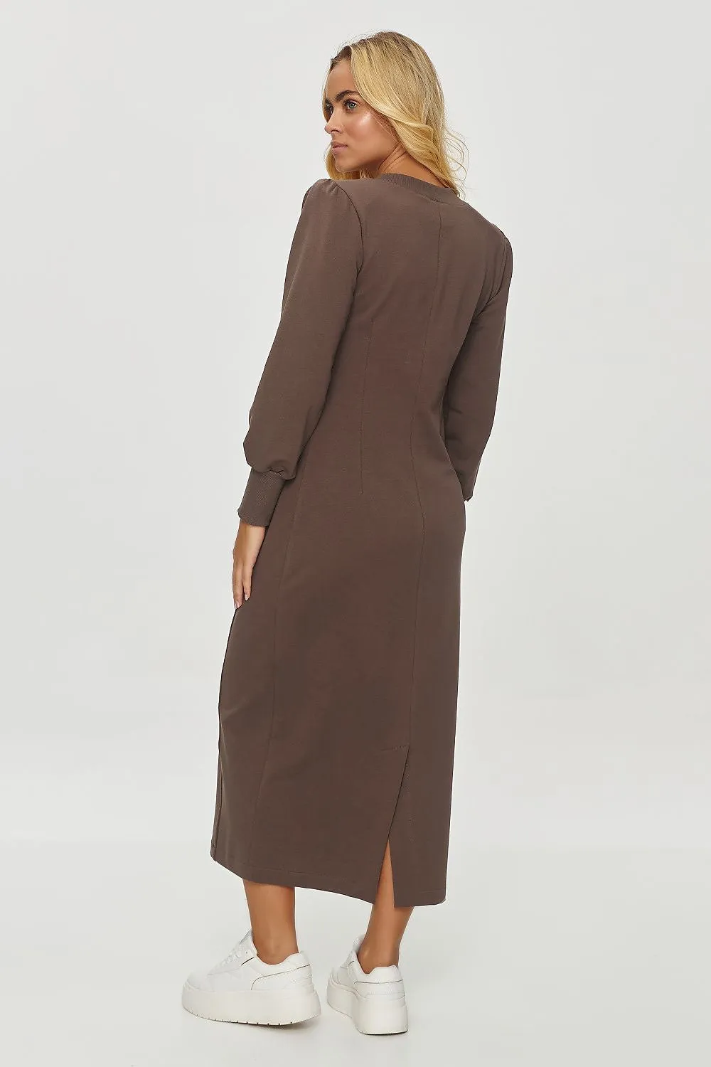 Elegant V-Neck Midi Dress