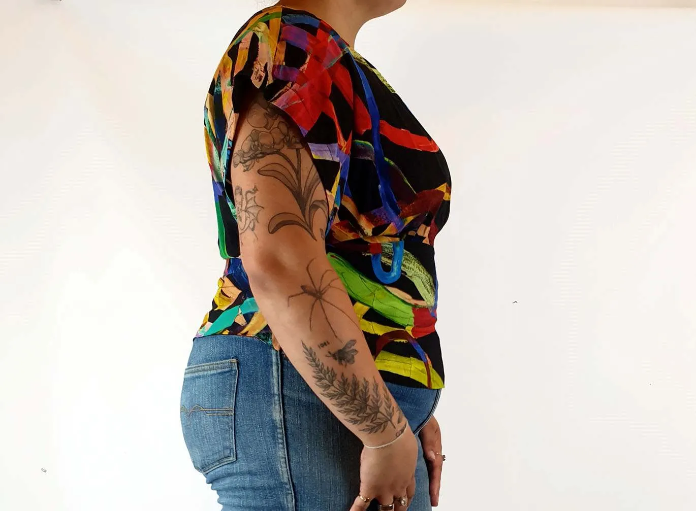 Elk colourful wrap style top size 16