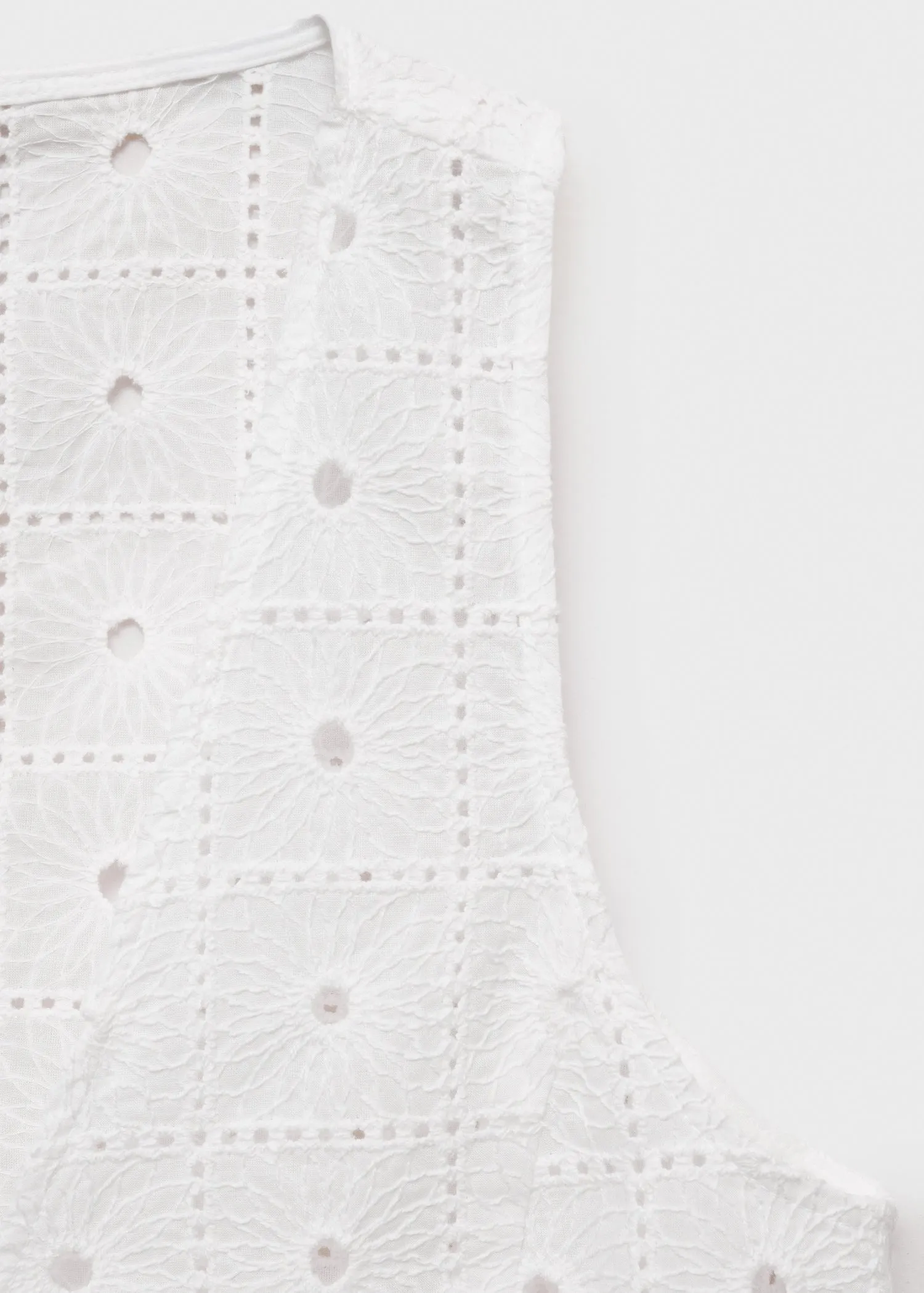 Embroidered cotton waistcoat with bows