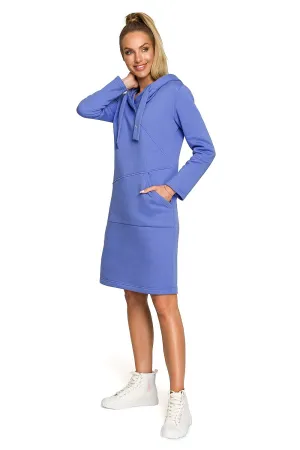 Embroidered Hooded Fleece Dress