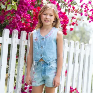 EMBROIDERED SHORTS FOR GIRLS