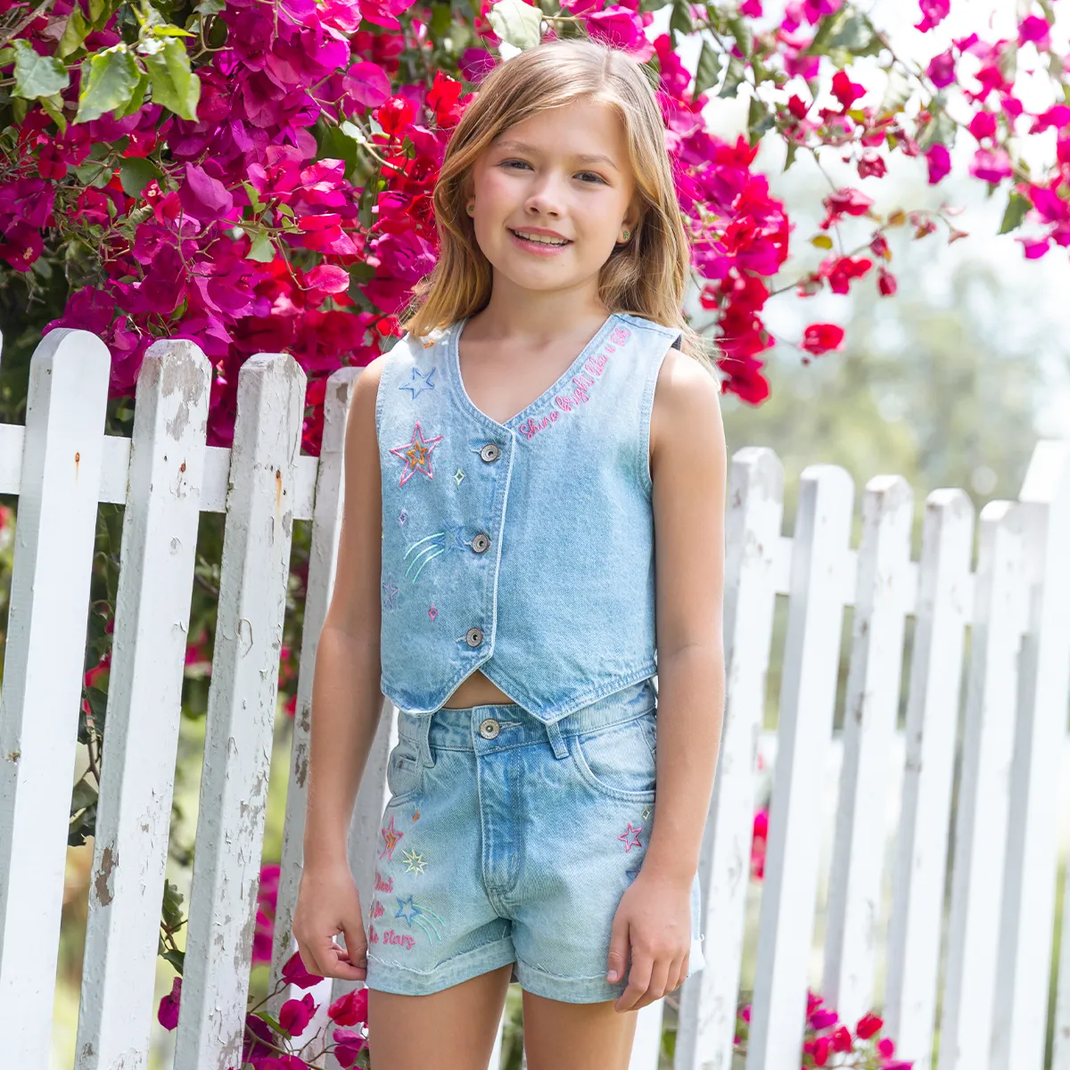 EMBROIDERED SHORTS FOR GIRLS