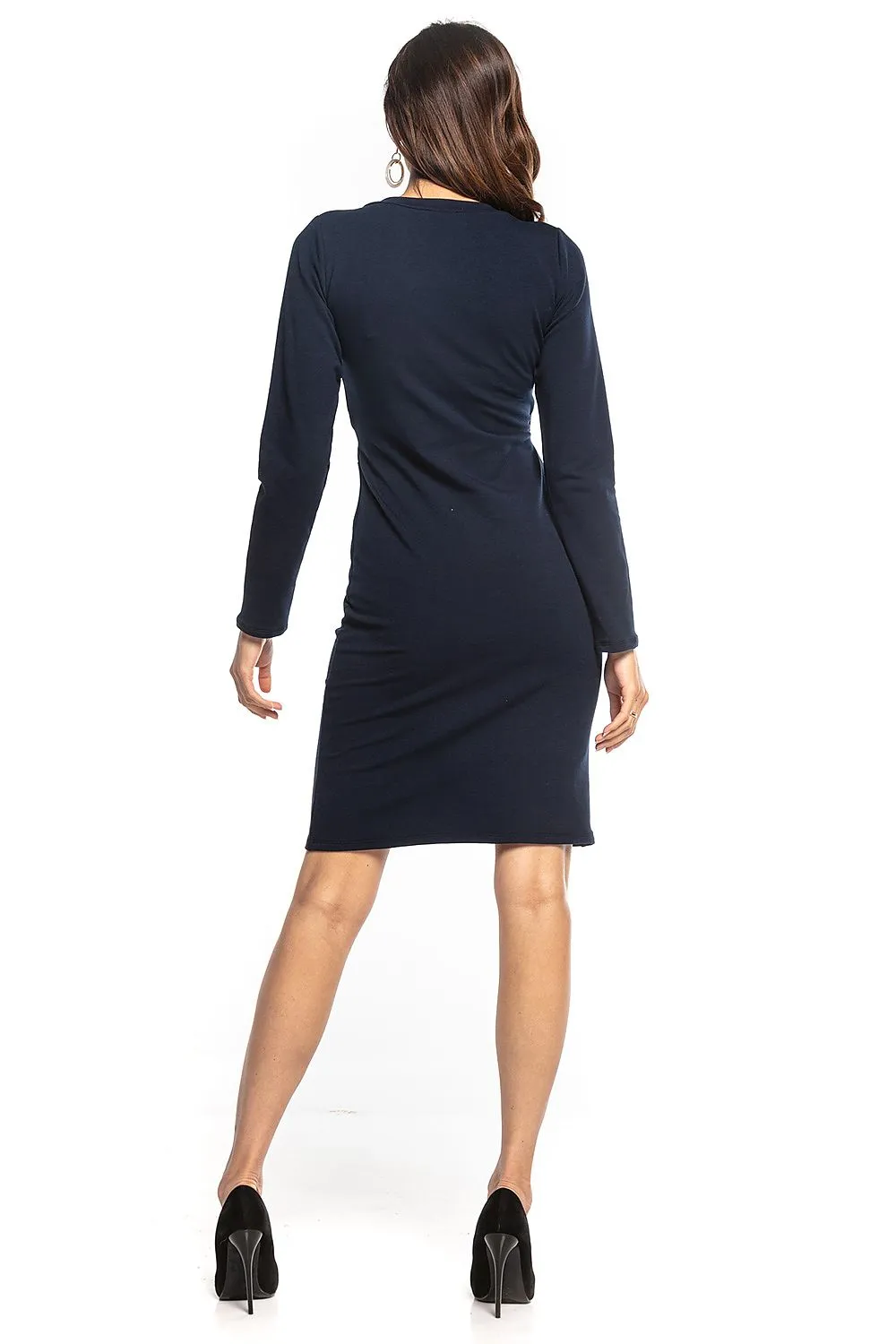 Envelope Front Knit Dress