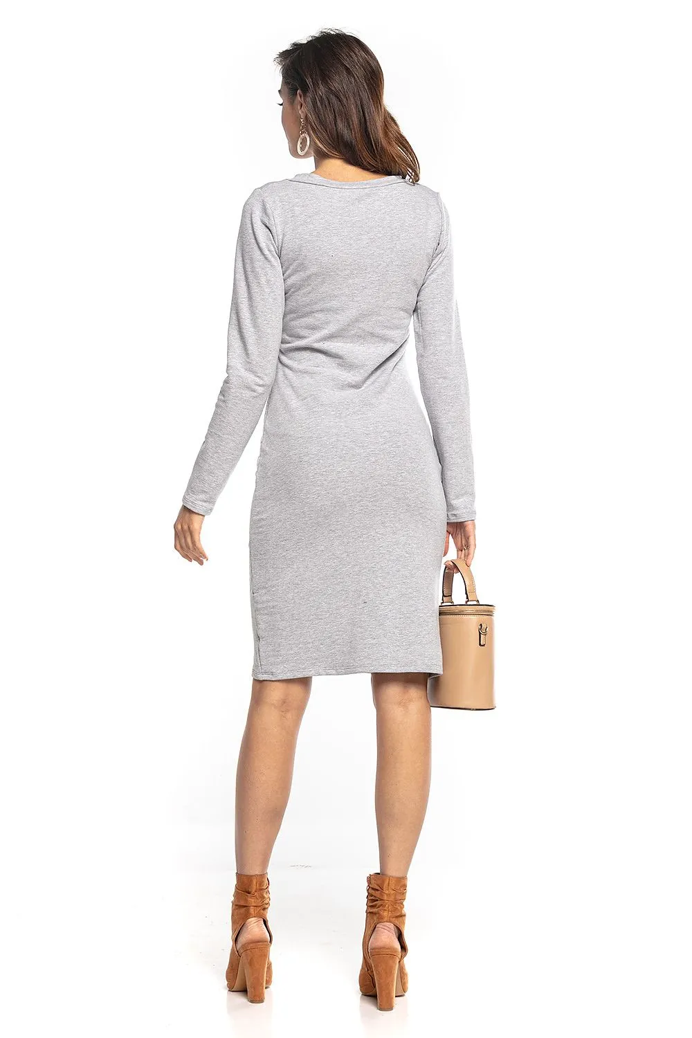 Envelope Front Knit Dress