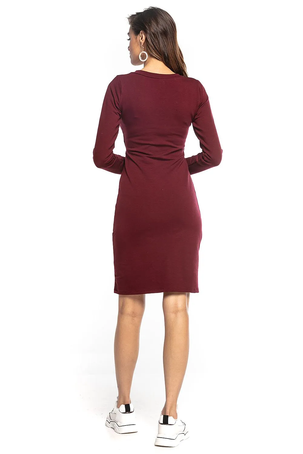 Envelope Front Knit Dress