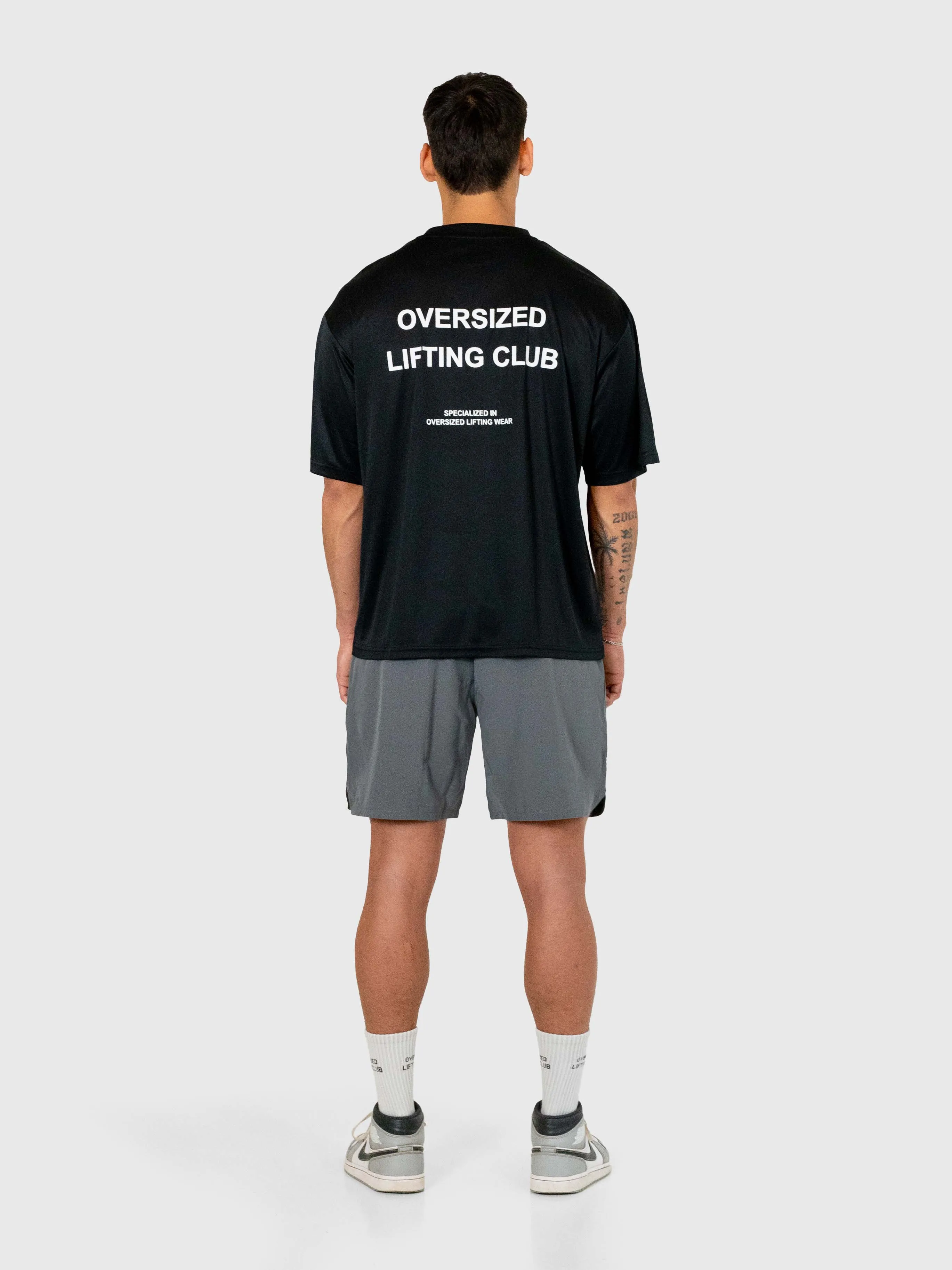 Essential Tech Shorts - Charcoal Grey/White