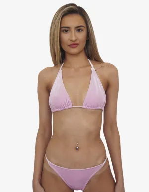 FAWCETT BIKINI BABY PINK VELVET