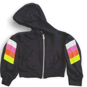 FBZ Neon Black Zip-Up Hoodie